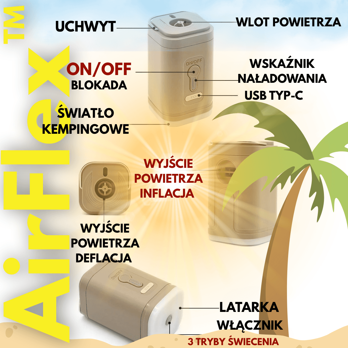 AirFlex™ – Mobilna pompka, która daje Ci pełną swobodę! 🔋💨